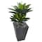 Nearly Natural; 3ft. Double Agave Succulent Plant in Slate Planter; Category:Potted Plants; Image:3